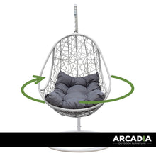 Load image into Gallery viewer, White Outdoor Rocking Egg Chair Swing Lounge Hammock Pod