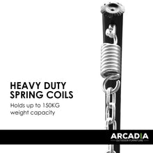 Load image into Gallery viewer, Arcadia Furniture Rocking Egg Chair Outdoor Wicker Rattan Patio Garden Tear Drop - Black and Cream