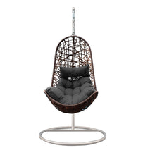 Load image into Gallery viewer, Outdoor Hanging Basket Egg Chair Swing - Brown and Grey