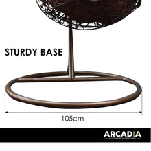 Load image into Gallery viewer, Arcadia Furniture Hanging Basket Egg Chair Outdoor Wicker Rattan Patio Garden - Brown and Coffee