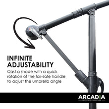 Load image into Gallery viewer, Arcadia Furniture 3M Outdoor Umbrella Grey Cantilever Garden Beach Patio Pool