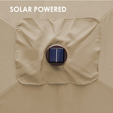 Load image into Gallery viewer, Arcadia Furniture Umbrella 3 Metre Umbrella with Solar LED Lights Garden Yard - Beige