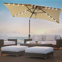 Load image into Gallery viewer, Arcadia Furniture Umbrella 3 Metre Umbrella with Solar LED Lights Garden Yard - Beige