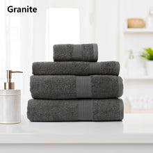 Load image into Gallery viewer, Royal Comfort 4 Piece Cotton Bamboo Towel Set 450GSM Luxurious Absorbent Plush - Granite