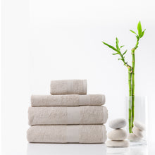Load image into Gallery viewer, Royal Comfort 4 Piece Cotton Bamboo Towel Set 450GSM Luxurious Absorbent Plush - Beige