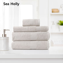 Load image into Gallery viewer, Royal Comfort 4 Piece Cotton Bamboo Towel Set 450GSM Luxurious Absorbent Plush - Sea Holly