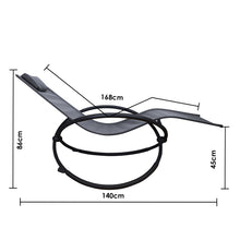 Load image into Gallery viewer, Arcadia Furniture Zero Gravity Portable Foldable Rocking Chair Recliner Lounge - Grey