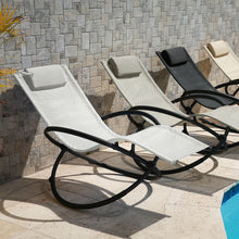 Load image into Gallery viewer, Arcadia Furniture Zero Gravity Portable Foldable Rocking Chair Recliner Lounge - Sand