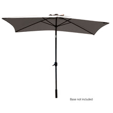 Load image into Gallery viewer, Arcadia Furniture Umbrella 3 Metre Umbrella with Solar LED Lights Garden Yard - Charcoal