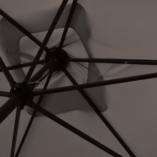 Load image into Gallery viewer, Arcadia Furniture Umbrella 3 Metre Umbrella with Solar LED Lights Garden Yard - Charcoal