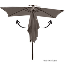 Load image into Gallery viewer, Arcadia Furniture Umbrella 3 Metre Umbrella with Solar LED Lights Garden Yard - Charcoal