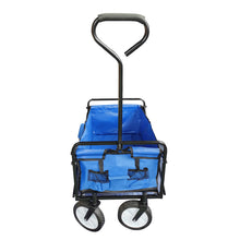 Load image into Gallery viewer, Havana Outdoors Collapsible Beach Trolley Garden Cart Foldable Picnic Navy