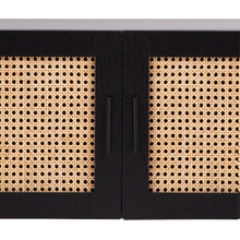 Load image into Gallery viewer, Casa Decor Tulum Rattan Entertainment Unit TV Stand Cabinet Storage Black