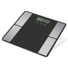 Load image into Gallery viewer, Digital Body Analyser Scale LCD Screen Weight Tracker Tempered Glass Black Blue