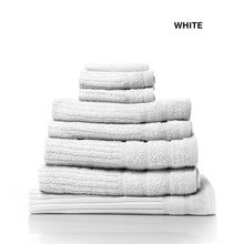 Load image into Gallery viewer, Royal Comfort Eden Egyptian Cotton 600GSM 8 Piece Luxury Bath Towels Set - White
