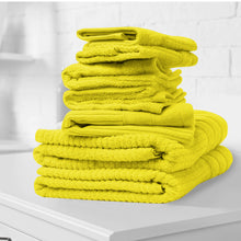 Load image into Gallery viewer, Royal Comfort Eden Egyptian Cotton 600GSM 8 Piece Luxury Bath Towels Set - Yellow