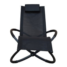 Load image into Gallery viewer, Arcadia Furniture Zero Gravity Portable Foldable Rocking Chair Recliner Lounge - Black