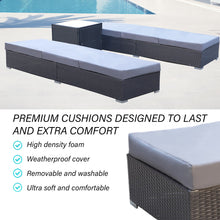 Load image into Gallery viewer, Milano Outdoor 3pc Sun Lounge Pool Bed Deck Rattan Chair Adjustable Furniture