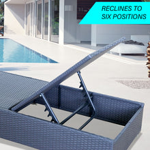 Load image into Gallery viewer, Milano Outdoor 3pc Sun Lounge Pool Bed Deck Rattan Chair Adjustable Furniture