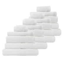 Load image into Gallery viewer, Royal Comfort 20 Piece Cotton Bamboo Towel Bundle Set 450GSM Luxurious Absorbent - White