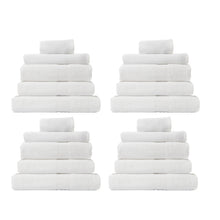 Load image into Gallery viewer, Royal Comfort 20 Piece Cotton Bamboo Towel Bundle Set 450GSM Luxurious Absorbent - White