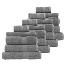 Load image into Gallery viewer, Royal Comfort 20 Piece Cotton Bamboo Towel Bundle Set 450GSM Luxurious Absorbent - Charcoal