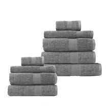 Load image into Gallery viewer, Royal Comfort 9 Piece Cotton Bamboo Towel Bundle Set 450GSM Luxurious Absorbent - Charcoal