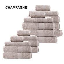Load image into Gallery viewer, Royal Comfort 18 Piece Cotton Bamboo Towel Bundle Set 450GSM Luxurious Absorbent - Champagne