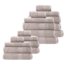 Load image into Gallery viewer, Royal Comfort 18 Piece Cotton Bamboo Towel Bundle Set 450GSM Luxurious Absorbent - Champagne