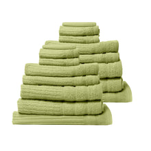 Load image into Gallery viewer, Royal Comfort 16 Piece Egyptian Cotton Eden Towel Set 600GSM Luxurious Absorbent - Spearmint