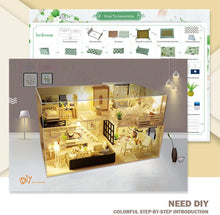 Load image into Gallery viewer, Dollhouse Miniature with Furniture Kit Plus Dust Proof and Music Movement - Happy time (1:24 Scale Creative Room Idea)