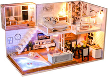 Load image into Gallery viewer, Dollhouse Miniature with Furniture Kit Plus Dust Proof and Music Movement - Met you (1:24 Scale Creative Room Idea)