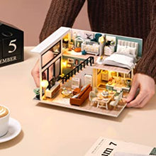 Load image into Gallery viewer, Dollhouse Miniature with Furniture Kit Plus Dust Proof and Music Movement - Comfortable room (1:24 Scale Creative Room Idea)