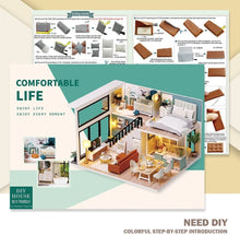 Load image into Gallery viewer, Dollhouse Miniature with Furniture Kit Plus Dust Proof and Music Movement - Comfortable room (1:24 Scale Creative Room Idea)