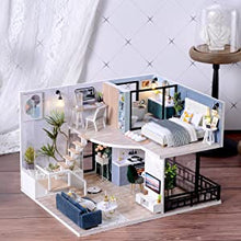 Load image into Gallery viewer, Dollhouse Miniature with Furniture Kit Plus Dust Proof and Music Movement - Cozy time (Valentine's Day Gift Idea)