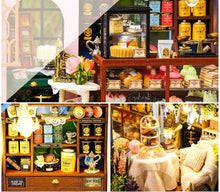 Load image into Gallery viewer, Dollhouse Miniature with Furniture Kit Plus Dust Proof and Music Movement - Rosa Garden Tea