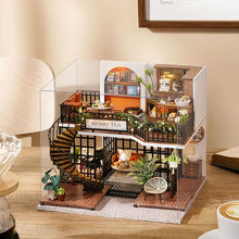 Load image into Gallery viewer, Dollhouse Miniature with Furniture Kit Plus Dust Proof and Music Movement - Forest Tea Shop