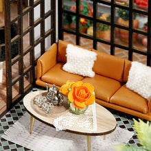 Load image into Gallery viewer, Dollhouse Miniature with Furniture Kit Plus Dust Proof and Music Movement - Forest Tea Shop