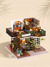 Load image into Gallery viewer, Dollhouse Miniature with Furniture Kit Plus Dust Proof and Music Movement - Forest Tea Shop