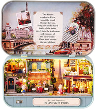 Load image into Gallery viewer, Box Theatre Doll House Furniture Miniature, 1:24 Dollhouse Kit for Kids (Roaming in Paris)