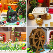 Load image into Gallery viewer, Dollhouse Miniature with Furniture Kit Plus Dust Proof and Music Movement - Tang Dynasty Town (1:24 Scale Creative Room Idea)