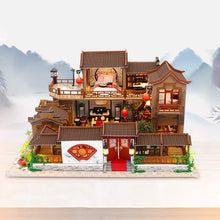 Load image into Gallery viewer, Dollhouse Miniature with Furniture Kit Plus Dust Proof and Music Movement - Tang Dynasty Town (1:24 Scale Creative Room Idea)