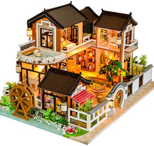 Load image into Gallery viewer, Dollhouse Miniature with Furniture Kit Plus Dust Proof and Music Movement - Chinese Style Courtyard (1:24 Scale Creative Room Idea)