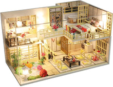 Load image into Gallery viewer, Dollhouse Miniature with Furniture Kit Plus Dust Proof and Music Movement - Japanese Apartment (1:24 Scale Creative Room Idea)