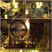 Load image into Gallery viewer, Dollhouse Miniature with Furniture Kit Plus Dust Proof and Music Movement - Bamboo Fragrance (1:24 Scale Creative Room Idea)