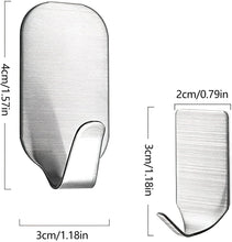 Load image into Gallery viewer, 23 Pieces Stainless Steel Waterproof Self Adhesive Dual Wall Hooks for Bathroom, Bedroom and Kitchen