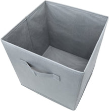 Load image into Gallery viewer, Pack of 6 Foldable Fabric Basket Bin Storage Cube for Nursery, Office and Home Decor (Grey)