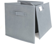 Load image into Gallery viewer, Pack of 6 Foldable Fabric Basket Bin Storage Cube for Nursery, Office and Home Decor (Grey)