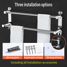 Load image into Gallery viewer, Stretchable 45-75 cm Towel Bar for Bathroom and Kitchen (Two Bars)