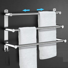 Load image into Gallery viewer, Stretchable 45-75 cm Towel Bar for Bathroom and Kitchen (Three Bars)